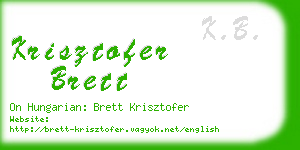 krisztofer brett business card